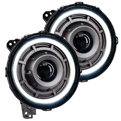 Oracle Light Oculus Bi-LED Projector Headlights for Fits 2018-25 Jeep Wrangler JL / Gladiator JT - Graphite Metallic - 5500K