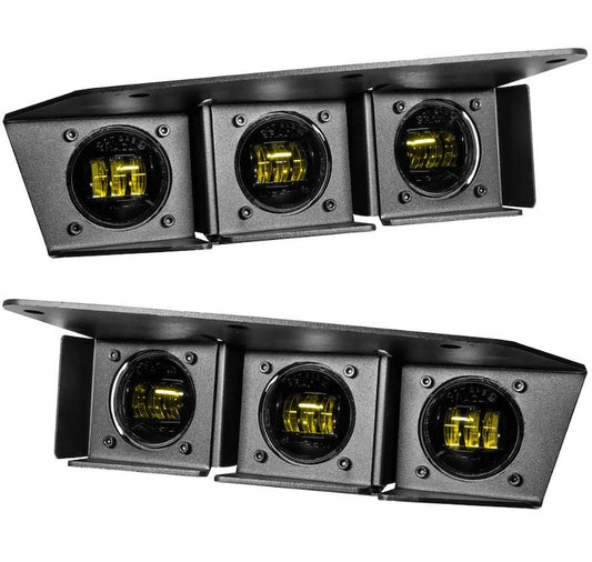 Oracle Rectangular LED Fog Lights 90W Yellow Lens with Relay Harness