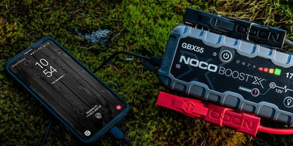 NOCO Portable Lithium Jump Starter with LED Light, USB-C/USB Ports & HD Clamps for Cars, Trucks, SUVs, Boats & More - 12V 1750A