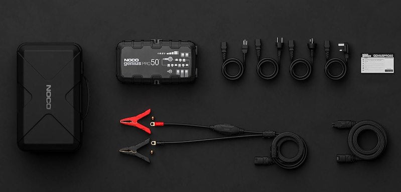 NOCO Battery Charger Genius PRO for 6V, 12V & 24V Lead-Acid and Lithium Batteries - 50A/25A, Fully Automatic - 120-240V AC