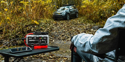 NOCO Portable Lithium Jump Starter with LED Light, USB-C/USB Ports & HD Clamps for Cars, Trucks, SUVs, Boats & More - 12V 2500A
