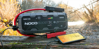 NOCO Portable Lithium Jump Starter with LED Light, Dual USB & HD Clamps for Cars, Trucks, SUVs, Boats & More - 12V 4250A