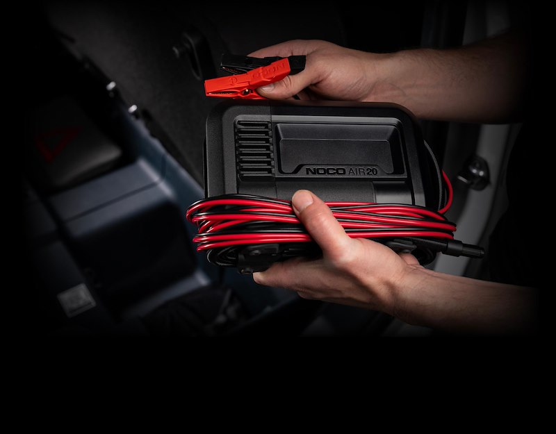 NOCO Portable Electric Tire Inflator for Car & SUV Tires - 0-40 PSI, 20ft Power Cord & Adapters - 12V 280W