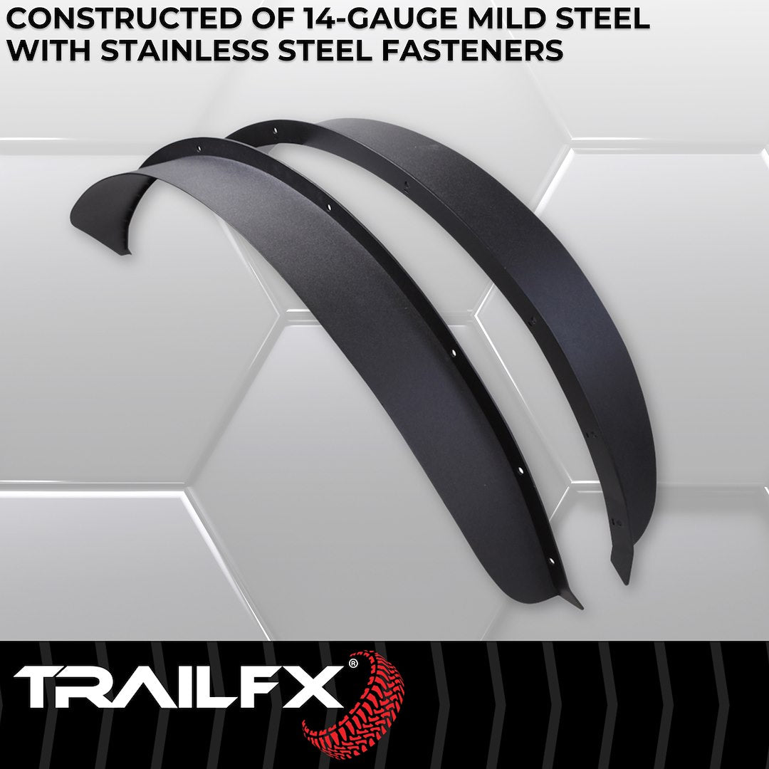 TrailFX Rear Flat Fender Flares for 2021-25 Ford Bronco 2 Door (BR013T)