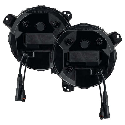 Oracle Light Oculus Bi-LED Projector Headlights for Fits 2018-25 Jeep Wrangler JL / Gladiator JT - Graphite Metallic - 5500K