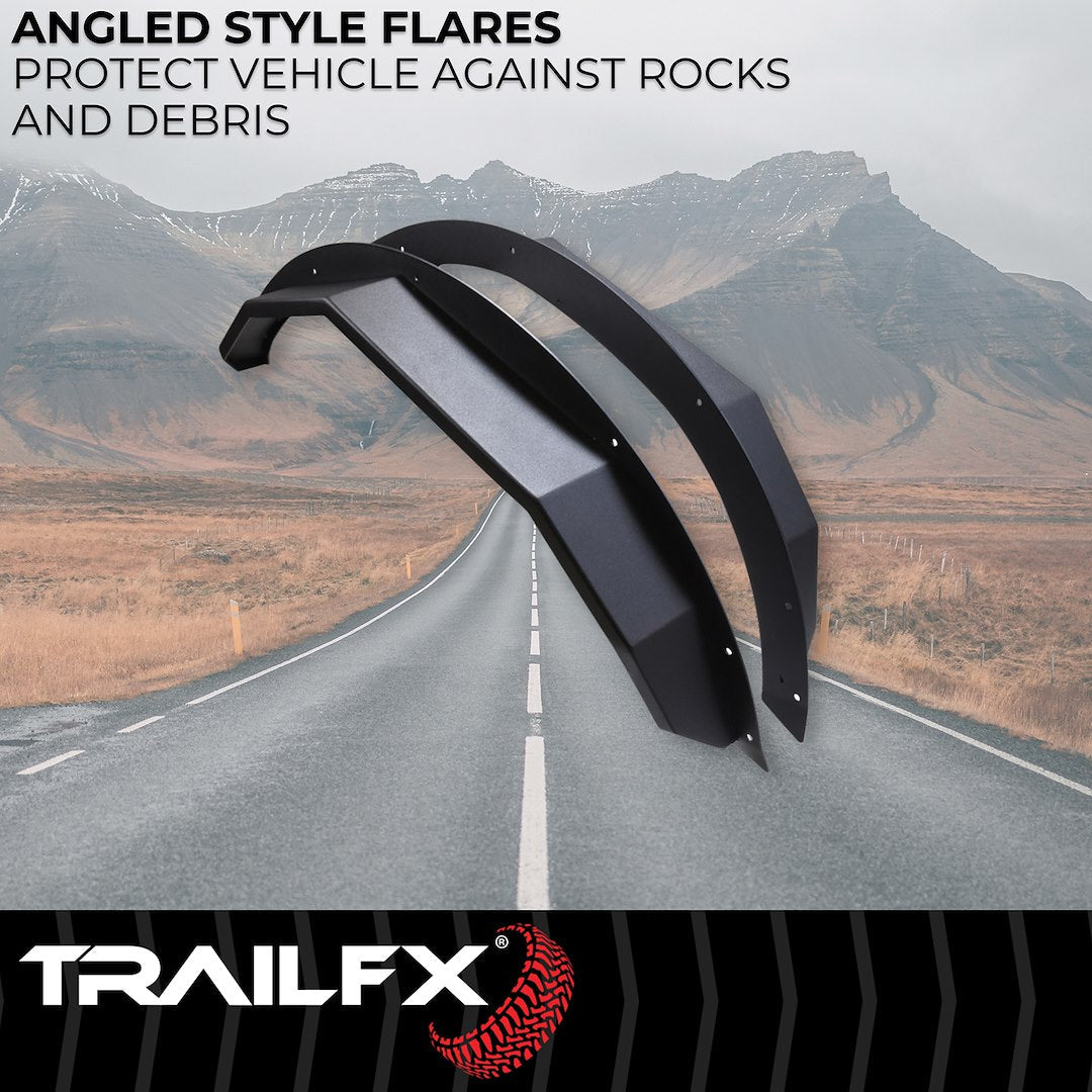 TrailFX Rear Angled Fender Flares for 2021-25 Ford Bronco 4 Door (BR008T)