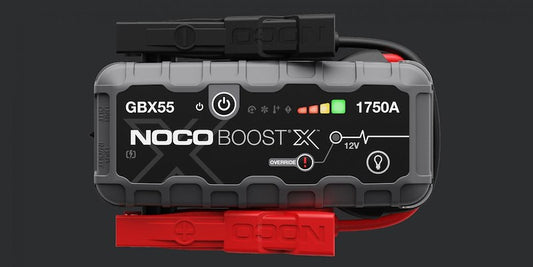 NOCO Portable Lithium Jump Starter with LED Light, USB-C/USB Ports & HD Clamps for Cars, Trucks, SUVs, Boats & More - 12V 1750A