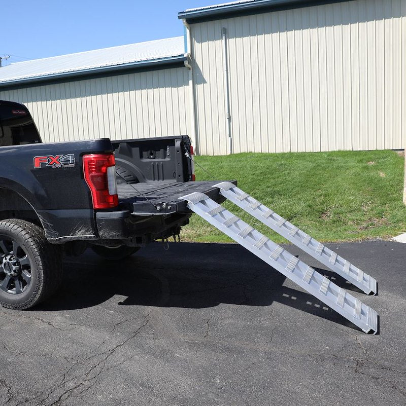 Gen-Y Hitch Non-Folding Aluminum Pickup Truck Bed Ramps for Loading - 12ft, 15 in Wide, 4,000 lb Capacity - Set of 2