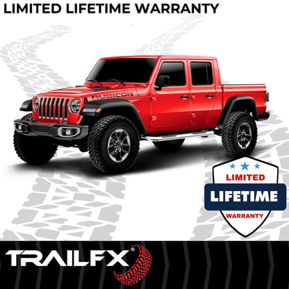 TrailFX 3" Round Step Bar for 2020-25 Jeep Gladiator – Stainless (A0063S)