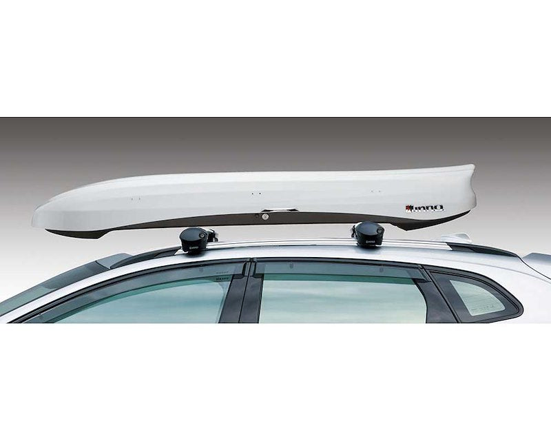 InnoRacks  Wedge Cargo Carrier White 11 cu ft – Fits All SUV Cross Bars, Dual Opening, Lockable with Hardware