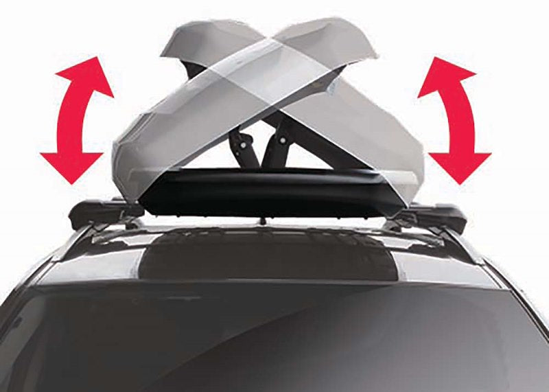 InnoRacks  Wedge Cargo Carrier White 11 cu ft – Fits All SUV Cross Bars, Dual Opening, Lockable with Hardware