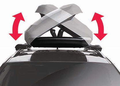 InnoRacks  Wedge Cargo Carrier White 11 cu ft – Fits All SUV Cross Bars, Dual Opening, Lockable with Hardware