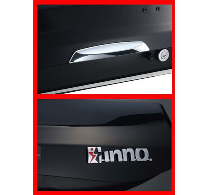 InnoRacks  Wedge Cargo Carrier White 11 cu ft – Fits All SUV Cross Bars, Dual Opening, Lockable with Hardware