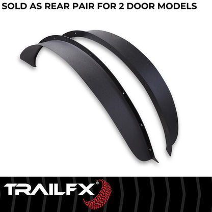 TrailFX Rear Flat Fender Flares for 2021-25 Ford Bronco 2 Door (BR013T)