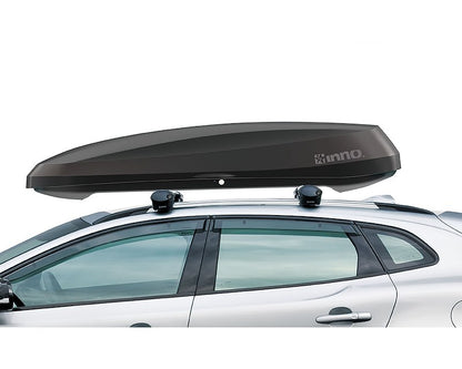 INNO Racks Cargo Carrier Matte Black 14 cu ft - Fits All Cross Bars, Dual Opening, Lockable with Hardware