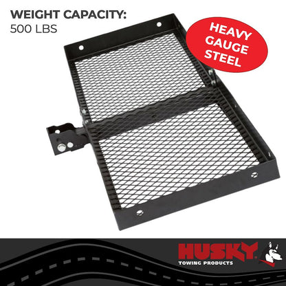 Husky Towing Trailer Hitch Cargo Carrier - Fits 2" Receiver - Non-Folding