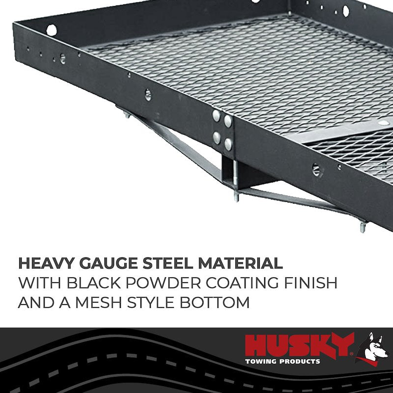 Husky Towing Trailer Hitch Cargo Carrier - Fits 2" Receiver - Non-Folding