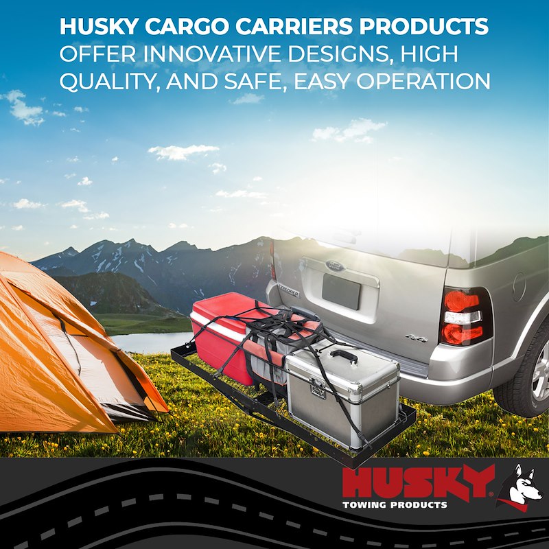 Husky Towing Trailer Hitch Cargo Carrier - Fits 2" Receiver - Non-Folding