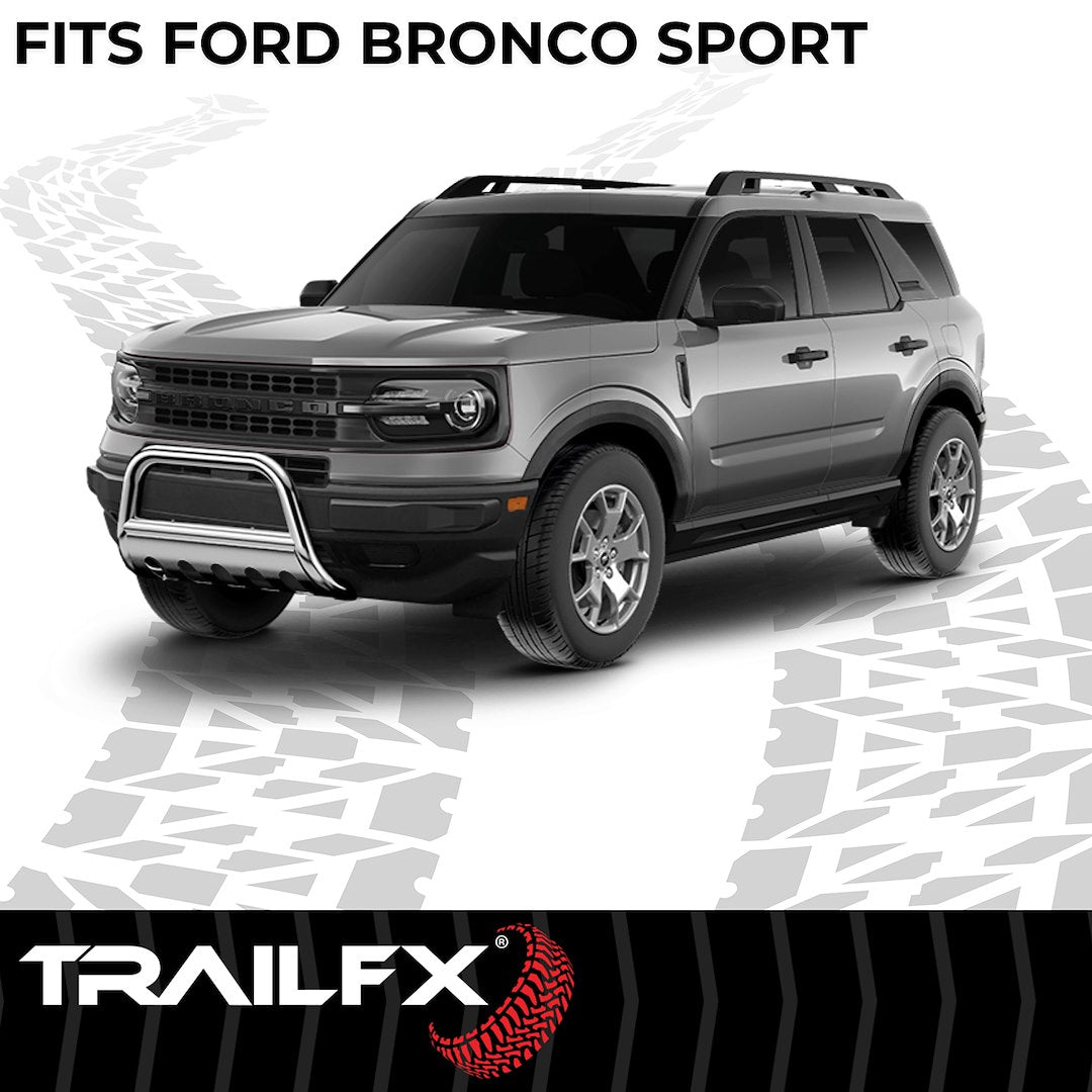 TrailFX 3" Round Bull Bar for 2021-24 Ford Bronco Sport – Stainless (B0042S)