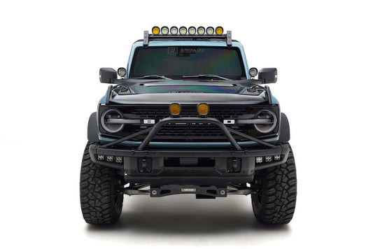 ZROADZ 4-Inch White/Amber LED Combo for Bronco Roof Rack - Includes 6 White & 2 Amber Lights with Harness