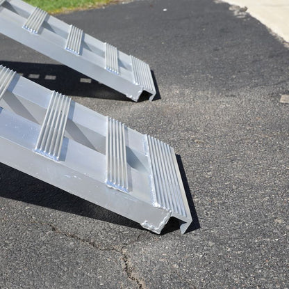 Gen-Y Hitch Non-Folding Aluminum Pickup Truck Bed Ramps for Loading - 12ft, 15 in Wide, 4,000 lb Capacity - Set of 2