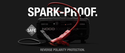 NOCO Portable Lithium Jump Starter with LED Light, Dual USB & HD Clamps for Cars, Trucks, SUVs, Boats & More - 12V 4250A