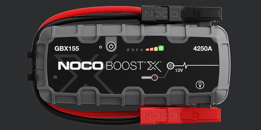 NOCO Portable Lithium Jump Starter with LED Light, Dual USB & HD Clamps for Cars, Trucks, SUVs, Boats & More - 12V 4250A