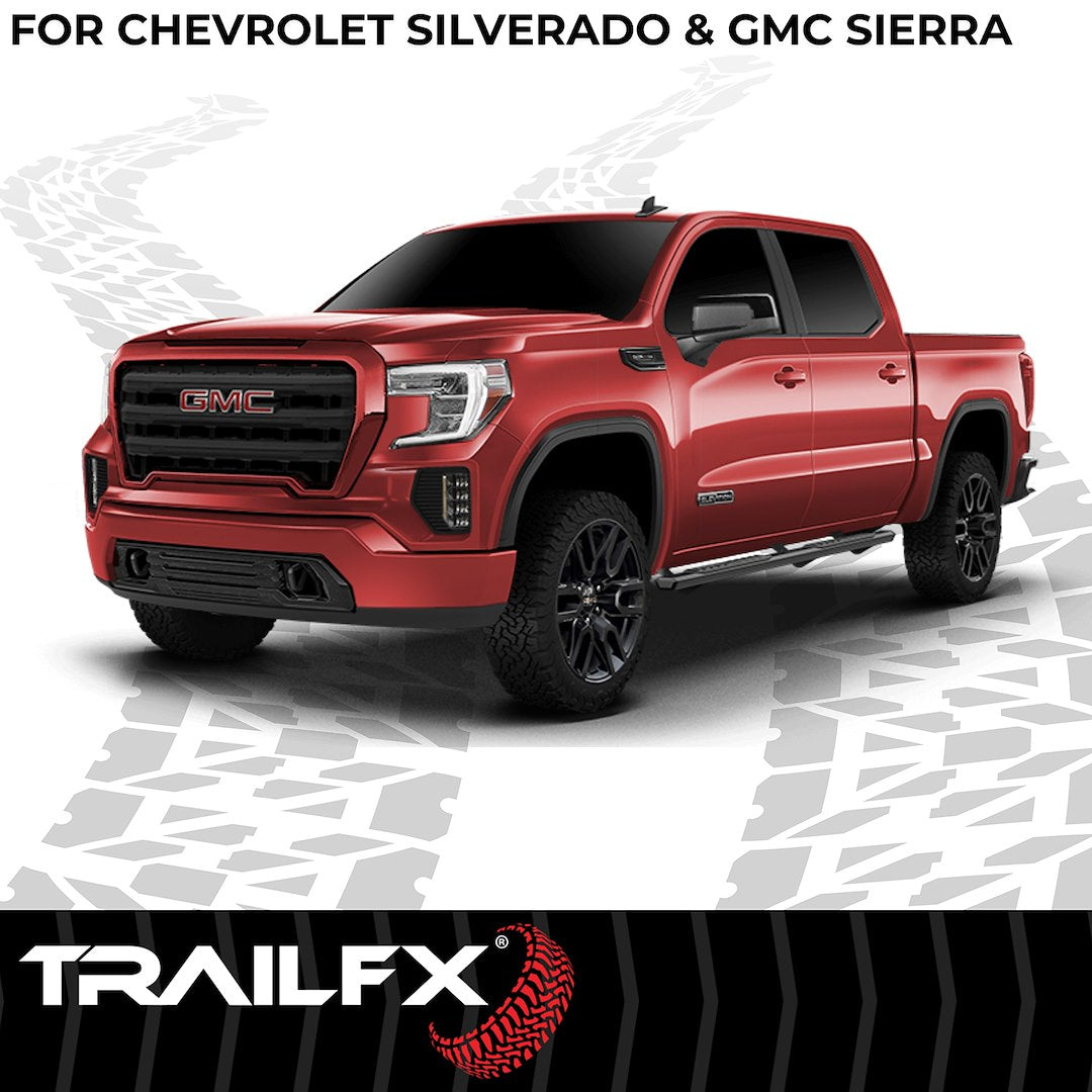TrailFX A4 Step Bars for 2019-22 GM Silverado/Sierra Crew Cab (AL4006B)