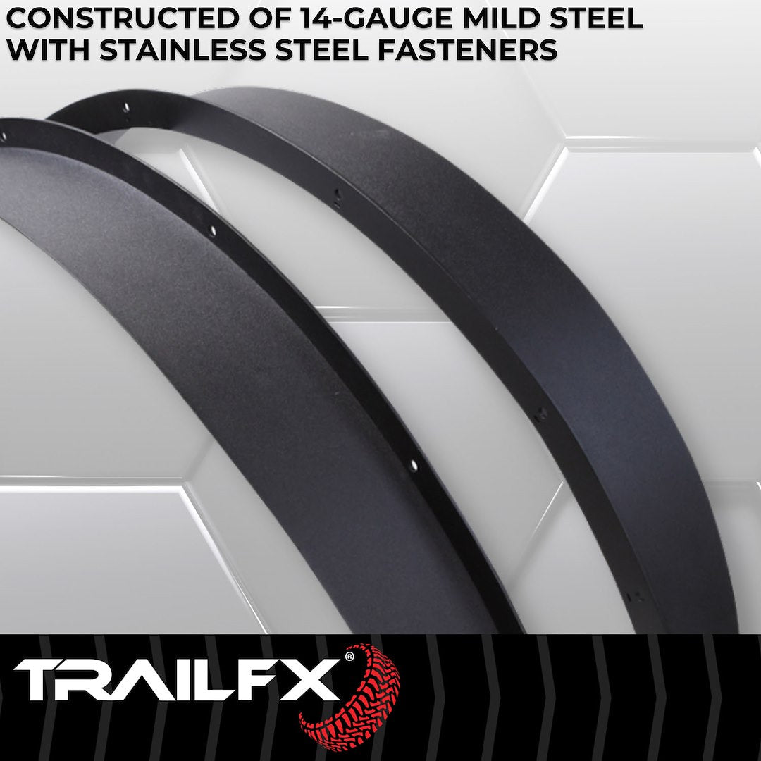 TrailFX Rear Flat Fender Flares for 2021-25 Ford Bronco 4 Door (BR006T)