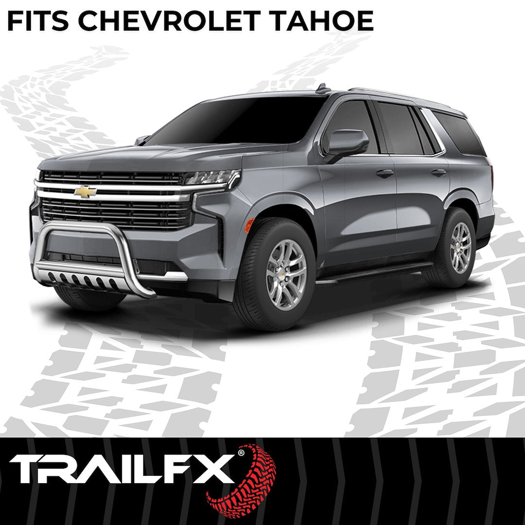 TrailFX 3" Round Bull Bar for 2021-23 Chevrolet Tahoe – Stainless (B0043S)