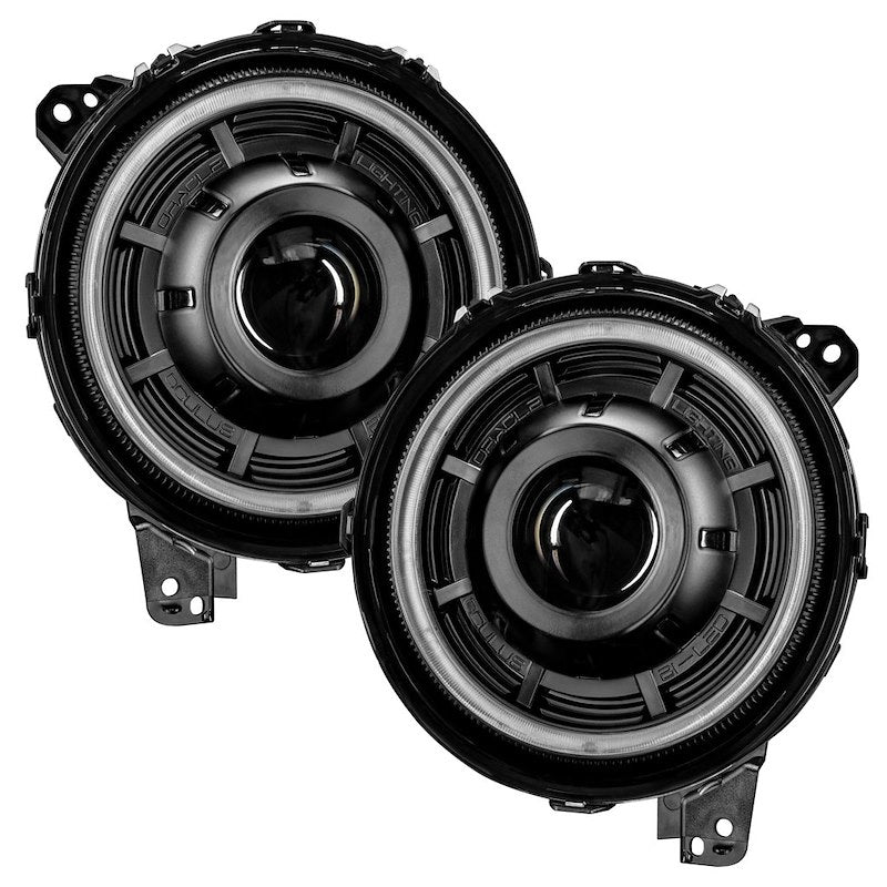 Oracle Oculus LED Projector Headlight Set 36W 4800 Lumens White Halo Black Housing DOT/SAE Certified