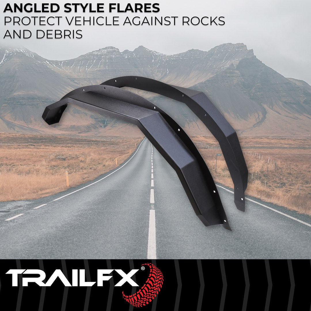 TrailFX Front Angled Fender Flares for 2021-25 Ford Bronco (BR007T)