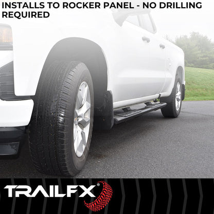TrailFX A4 Step Bars for 2019-22 GM Silverado/Sierra Crew Cab (AL4006B)