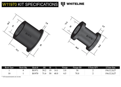 Whiteline Front Steering Rack and Pinion Mount Bushing