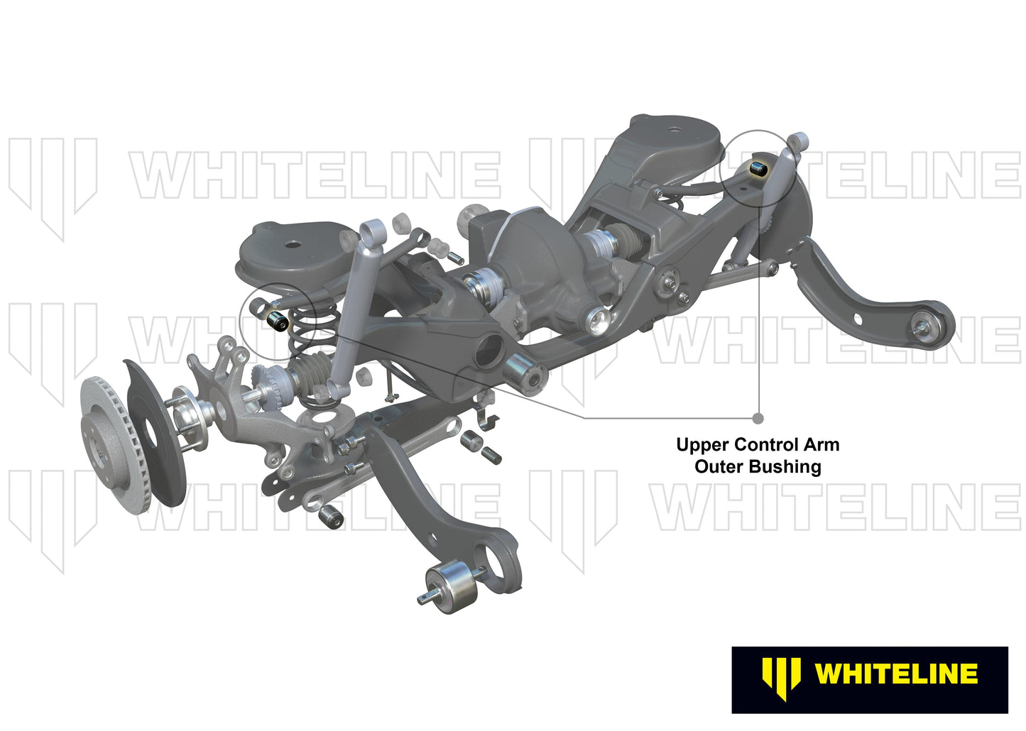Whiteline Control Arm Bushing for Cars, SUVs - Fits 2000-2019 Ford Escape, Focus; 2004-12 Mazda 3, 5, CX-7; 2008-11 Volvo C30, & More