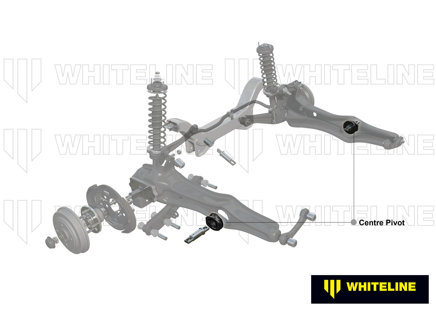 Whiteline Trailing Arm Center Pivot Bushing for Cars - Fits 1988-2001 Acura Integra, Honda Civic, CR-V, CRX, Civic del Sol
