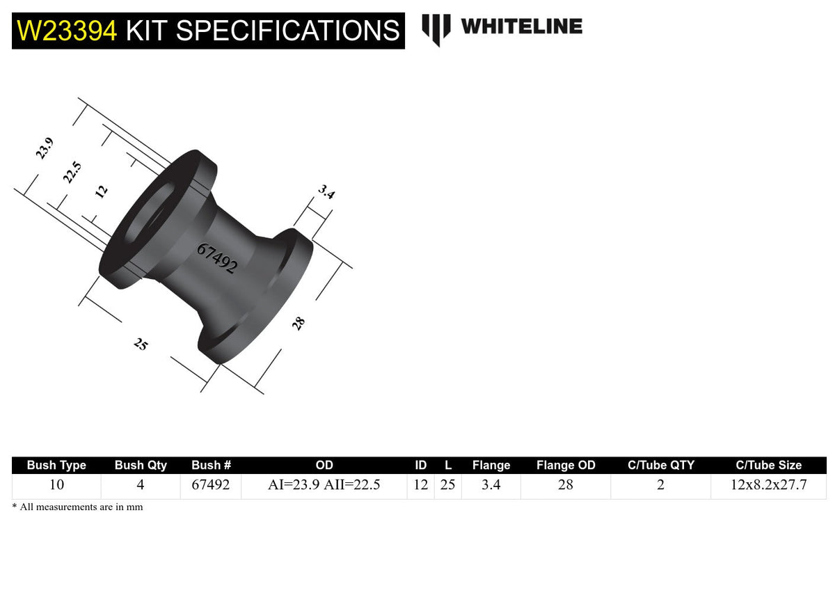 Whiteline Rear Sway Bar Link Bushing