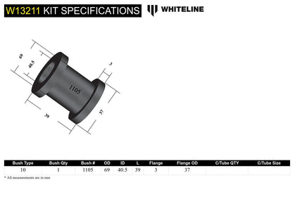 Whiteline Front Steering Rack and Pinion Mount Bushing
