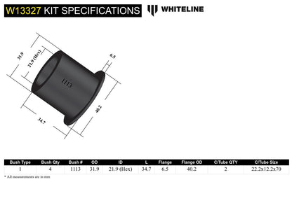 Whiteline Front Steering Bump Steer Correction Kit