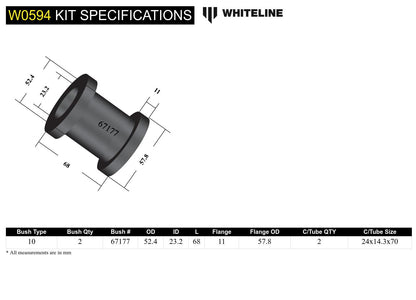 Whiteline Rear Trailing Arm Lower Front Bushing