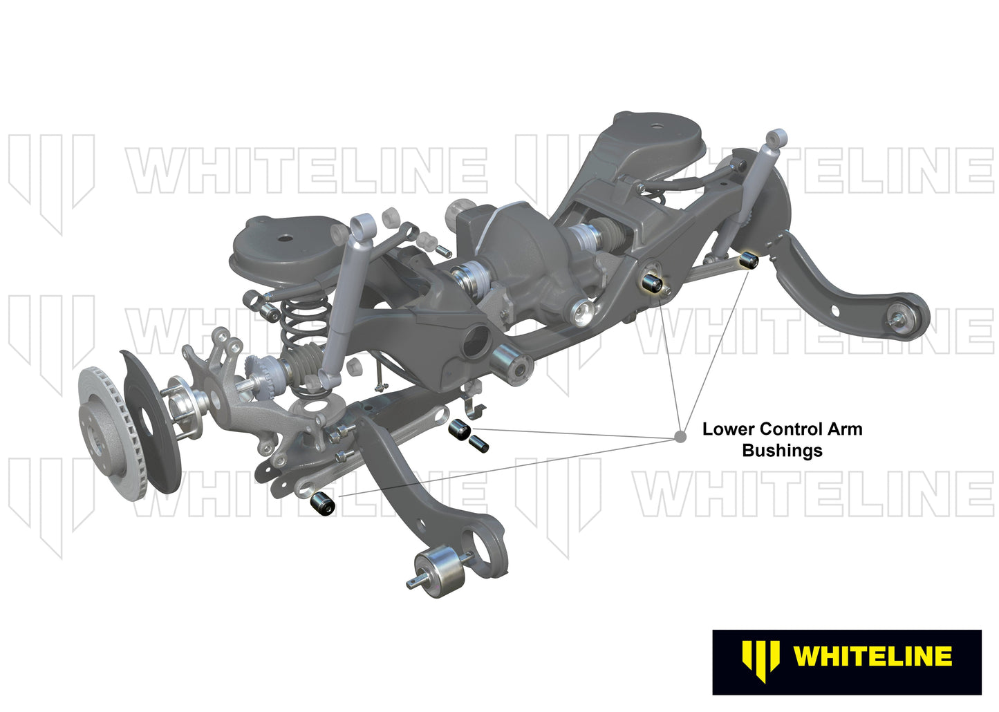 Whiteline Control Arm Bushing for Cars - Fits 2000-12 Ford Focus, 2004-2005 Mazda 3, 2007-09 Mazda 3