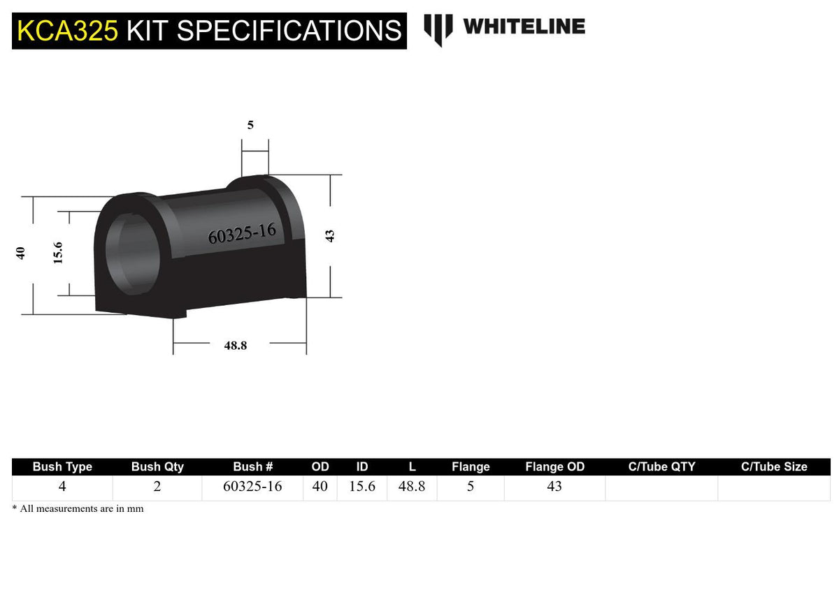 Whiteline Front Control Arm Lower Inner Rear Bushing – Traction & Cornering Enhancement