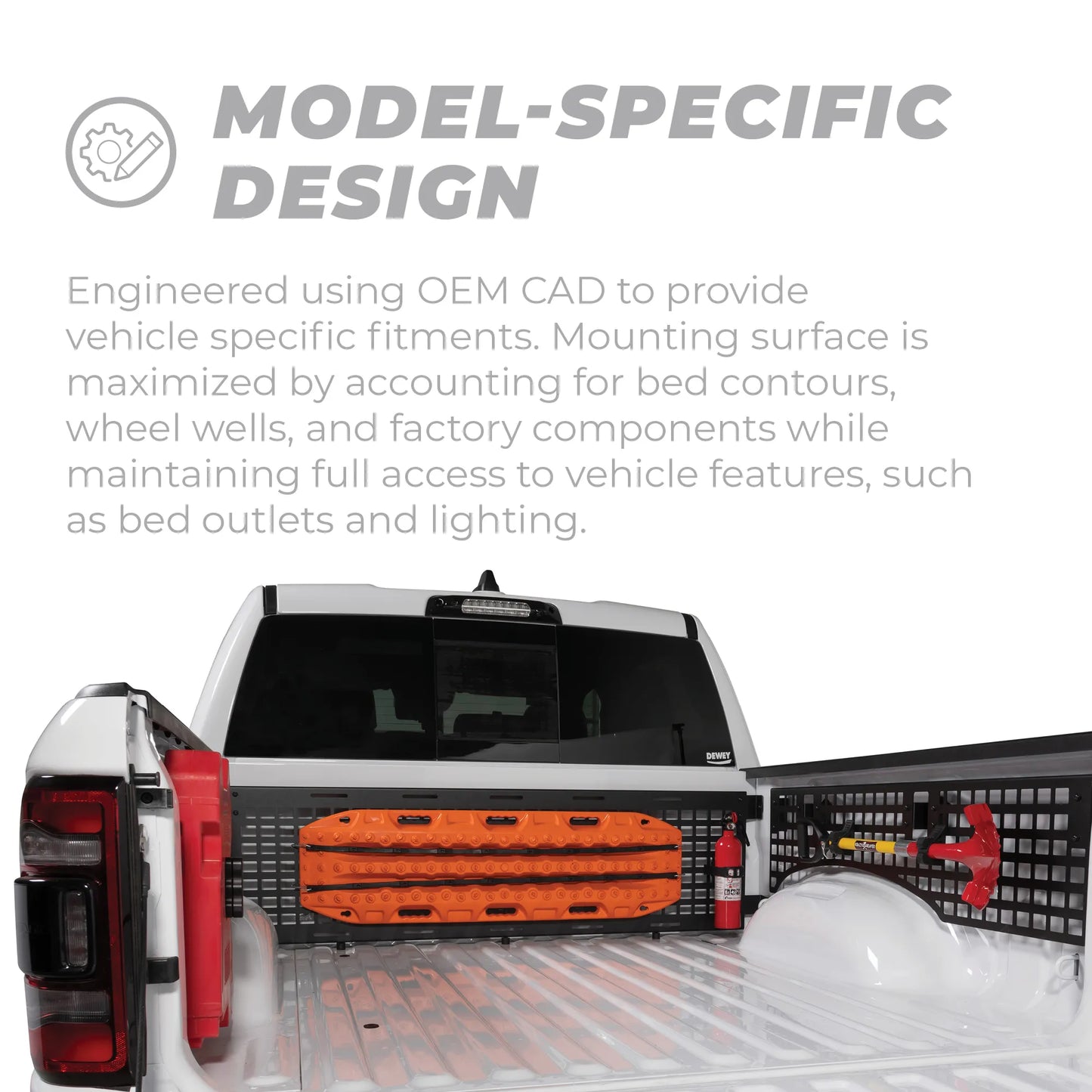 Putco Passenger Side Truck Bed MOLLE Panel for Ford Ranger 2024–2026 - 5'1" Bed