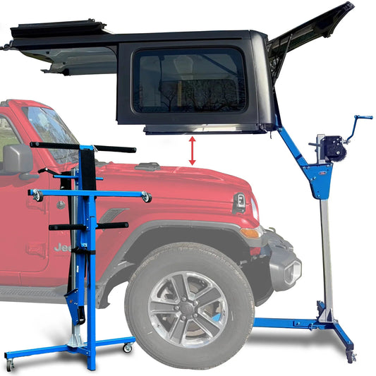 EZ4X4 Hard Top Remover Lift for 1997 & Up Jeep Wrangler 2DR/4DR & 2021+ Ford Bronco 4DR