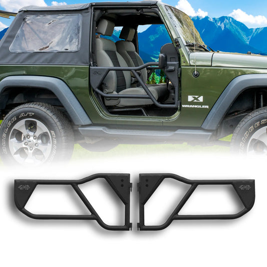 EZ4X4 Razor Aluminum Half Tube Doors for Jeep Wrangler JL – Lightweight, Black Powder-Coated