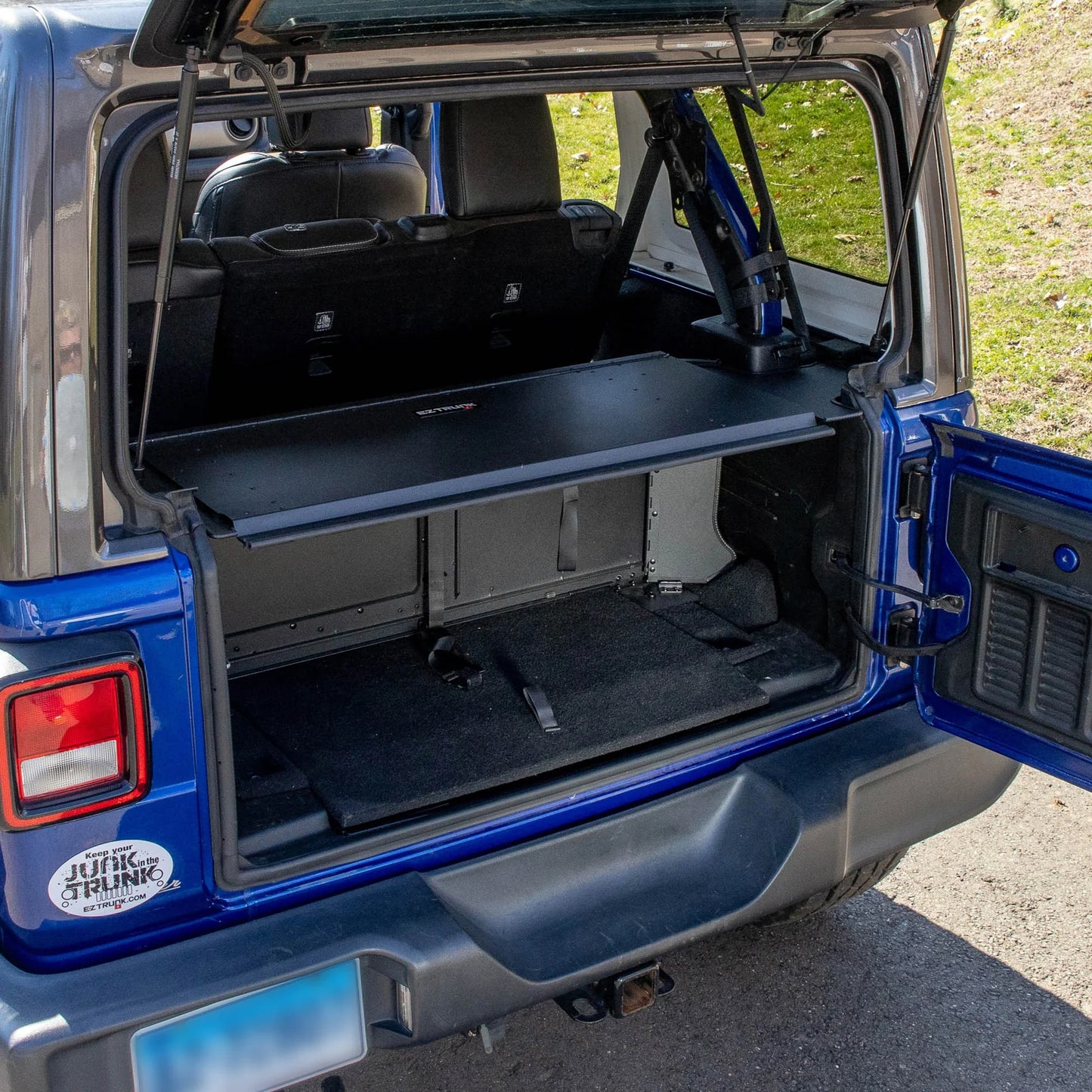 EZ4X4 EZTrunk Folding Security Box for Jeep JLU 4-Door – Fits 2018–2025 – Lockable, Fold-Down, Aluminum, Easy Install