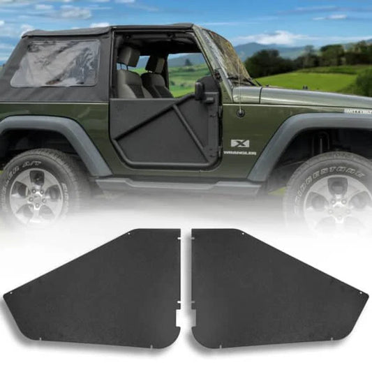 EZ4X4 All-Weather Panels for Phantom Full Tube Doors – Fits Jeep Wrangler JL – Black – 2Pc