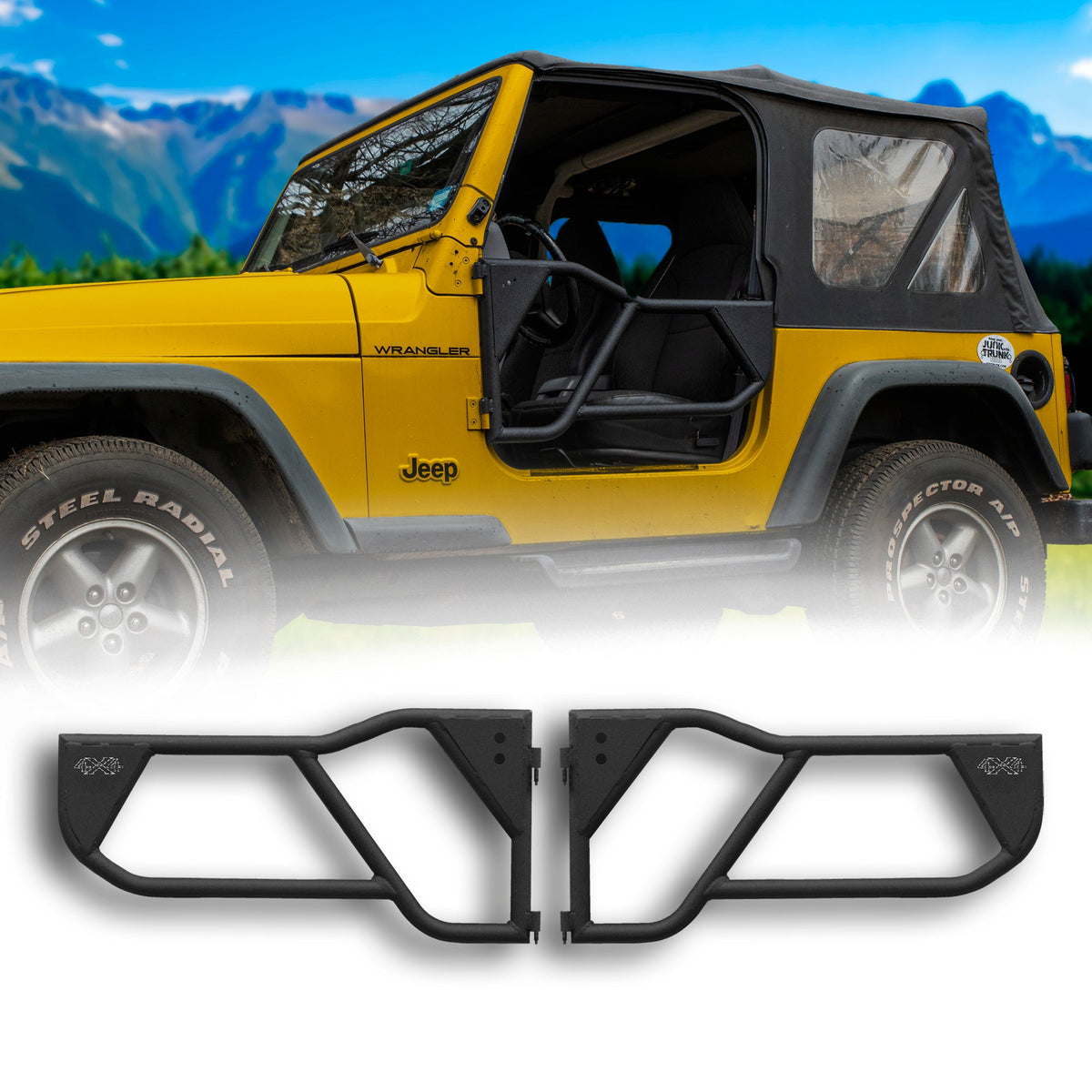 EZ4X4 1997–2006 Jeep TJ-LJ Wrangler 2DR Razor Aluminum Tube Doors