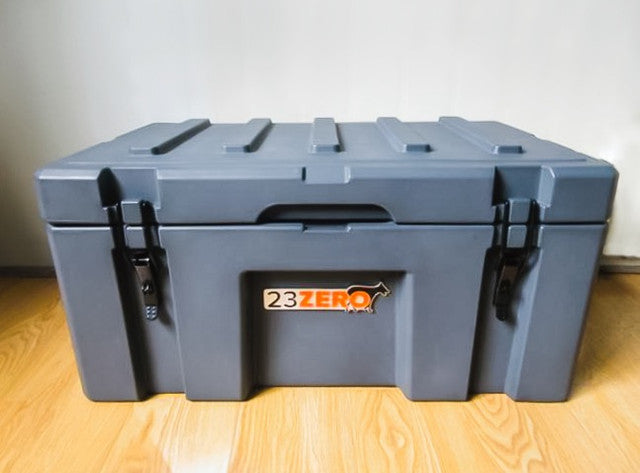 23ZERO 50L Overland Gear Storage Box Gray for Pickup Trucks, SUVs & Crossovers - Compact and Durable Storage for Tools and Supplies