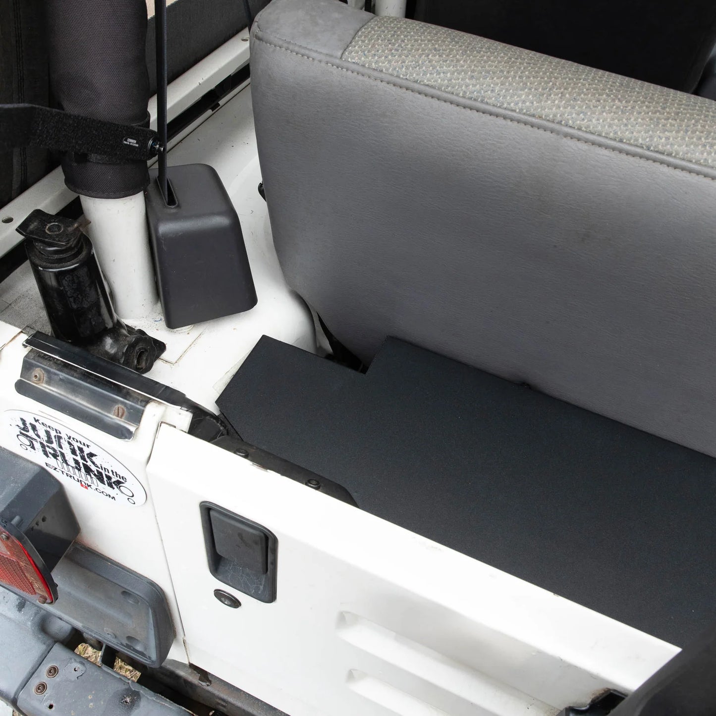 EZ4X4 EZTrunk Folding Security Box for Jeep TJ 2-Door – Fits 1997–2006 – Lockable, Fold-Down, Aluminum, Easy Install